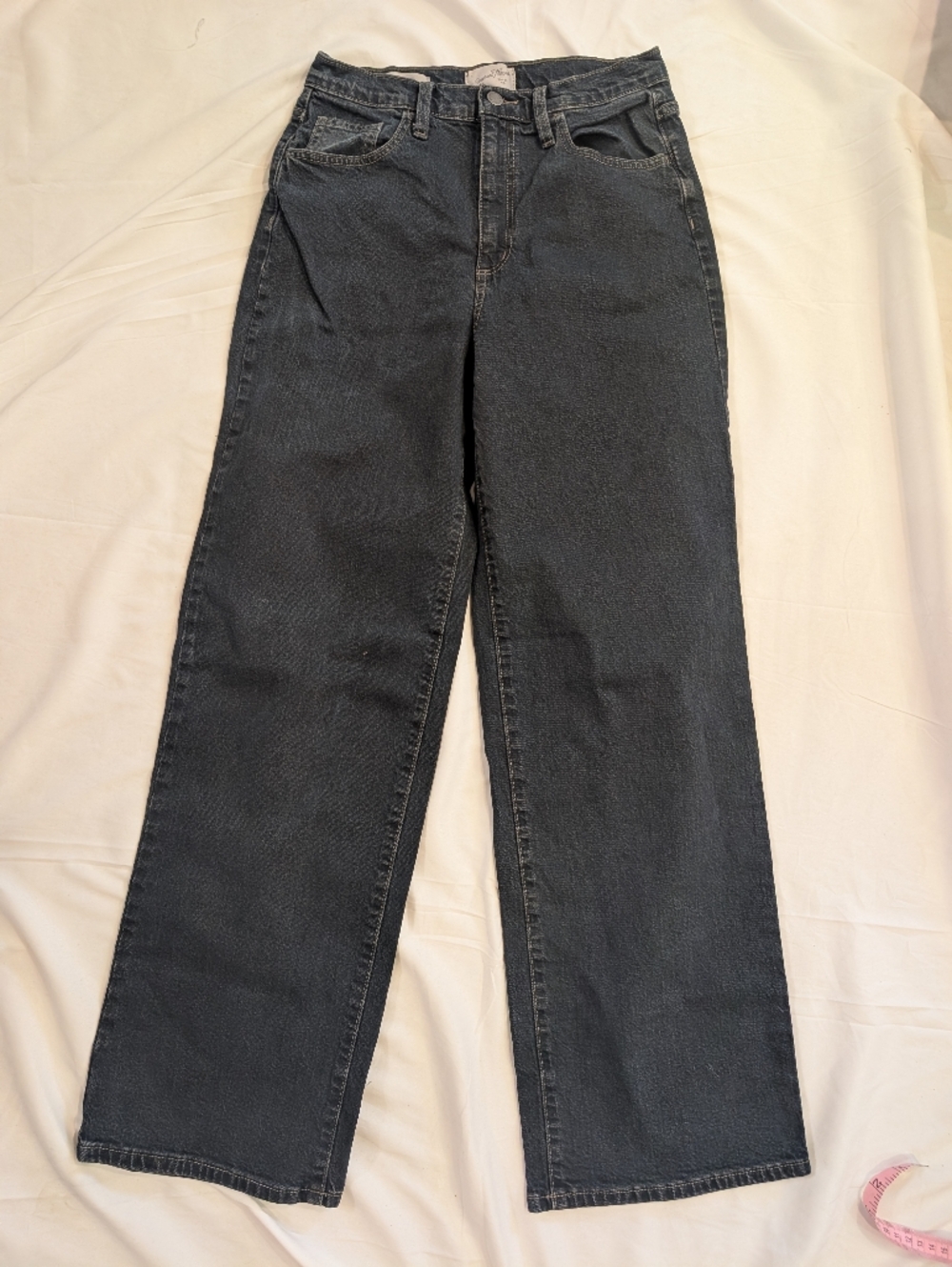 Universal Thread Black Denim Jeans High Rise Wide Leg Size 6R